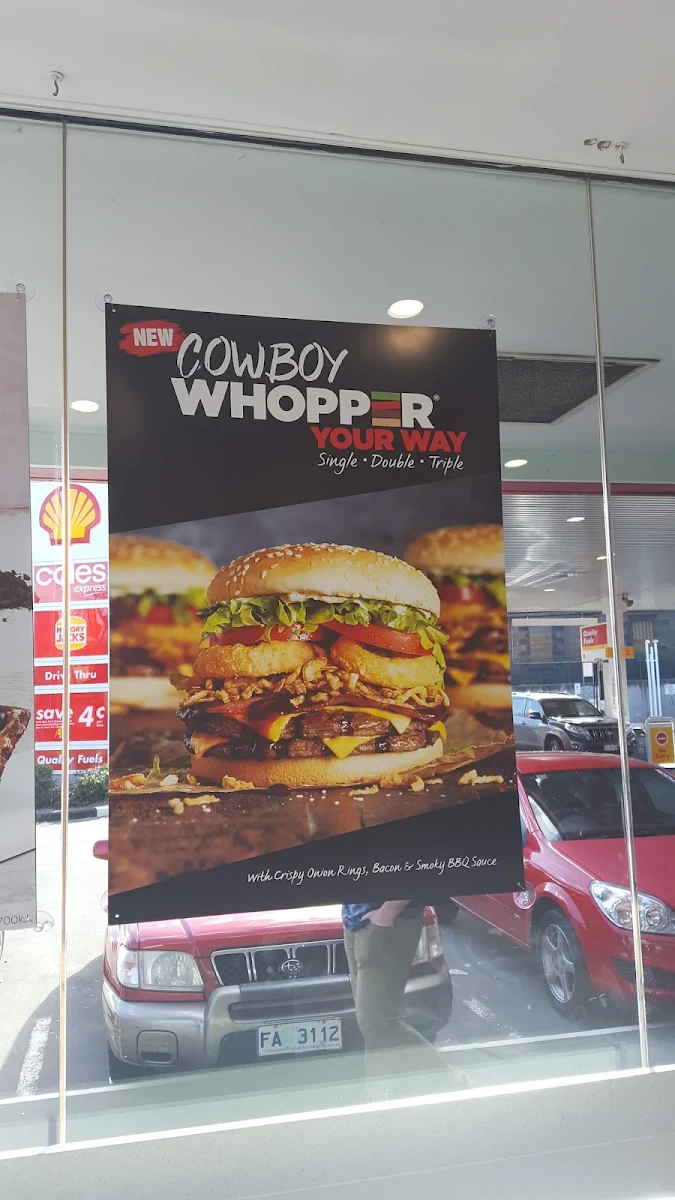 Menu, Hungry Jack's Burgers Hobart