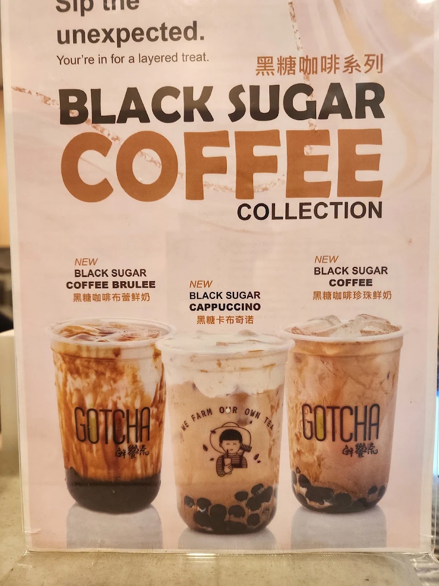 Menu, Gotcha Fresh Tea - Sunshine