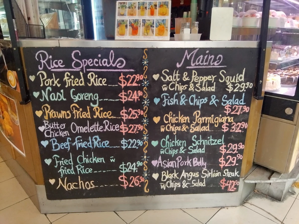Menu, Breve's Cafe & Bar