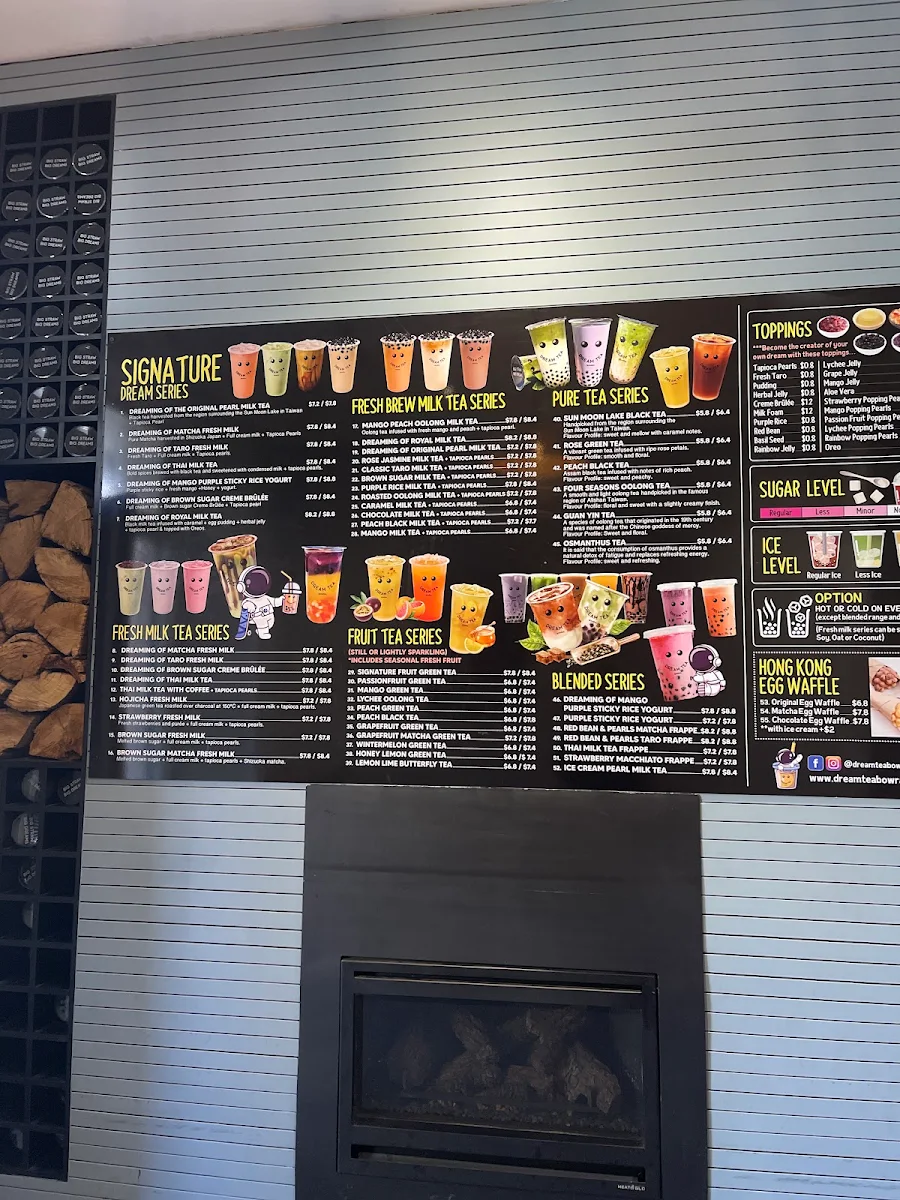 Menu, Dream Tea Bowral