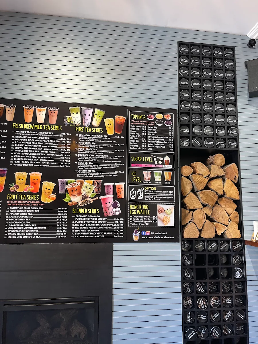 Menu, Dream Tea Bowral