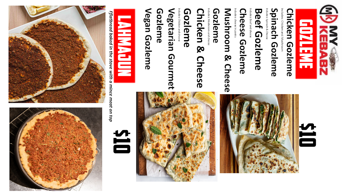 Menu, My Kebabz