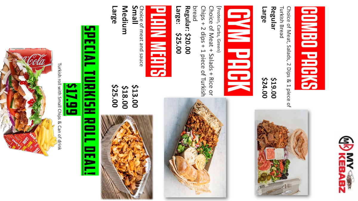 Menu, My Kebabz
