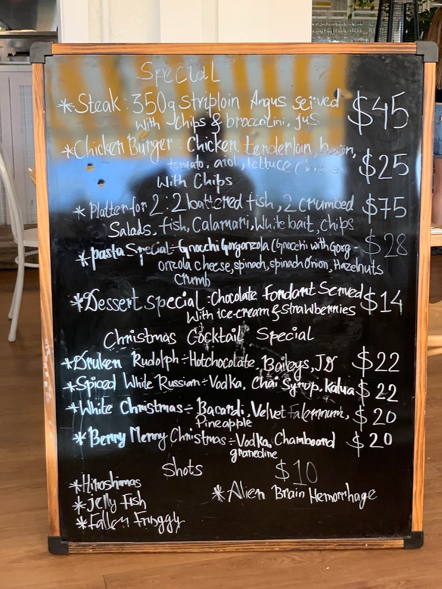 Menu, Stella Restaurant
