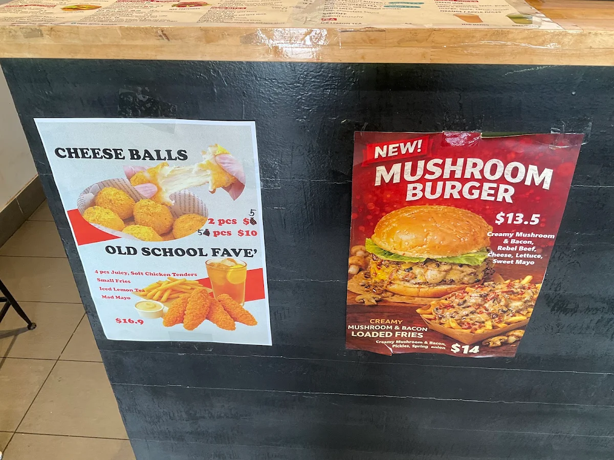 Menu, Mad Patties Wheelers Hill