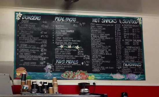 Menu, Snack Shack