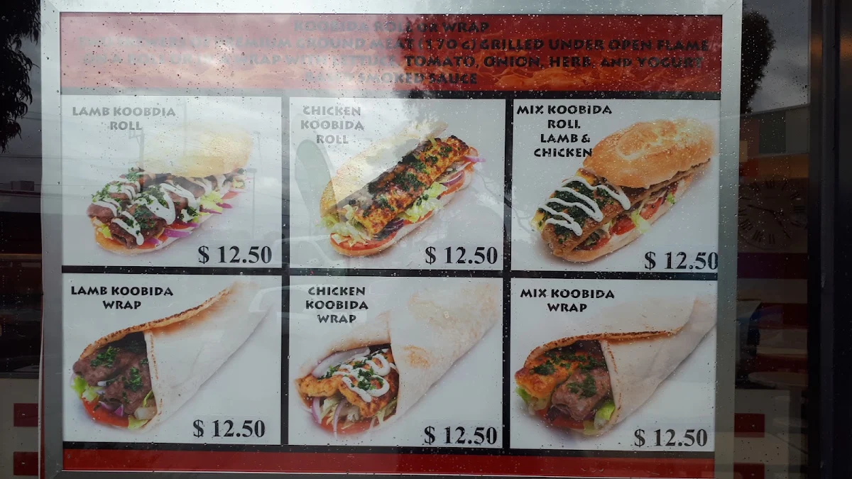 Menu, Koobida BBQ