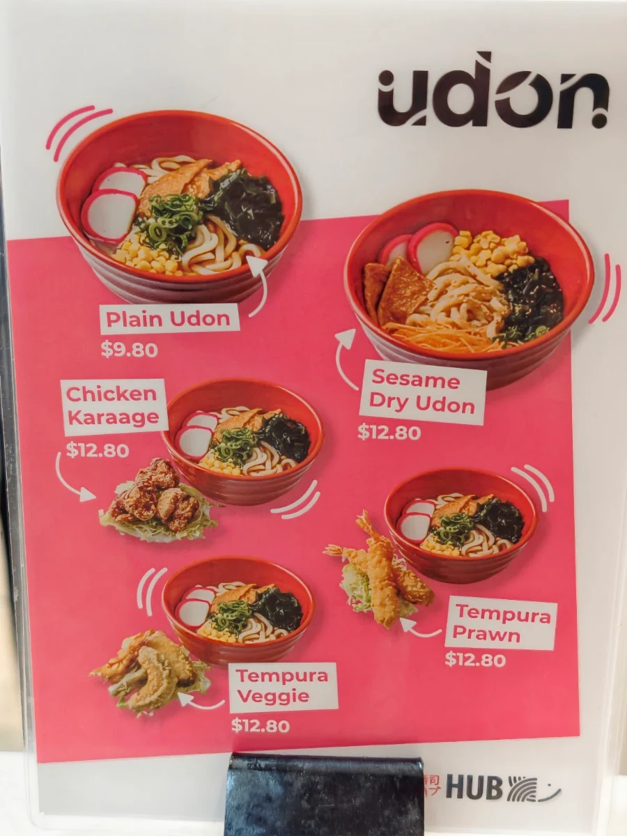 Menu, Sushi Hub Southlands Boulevarde