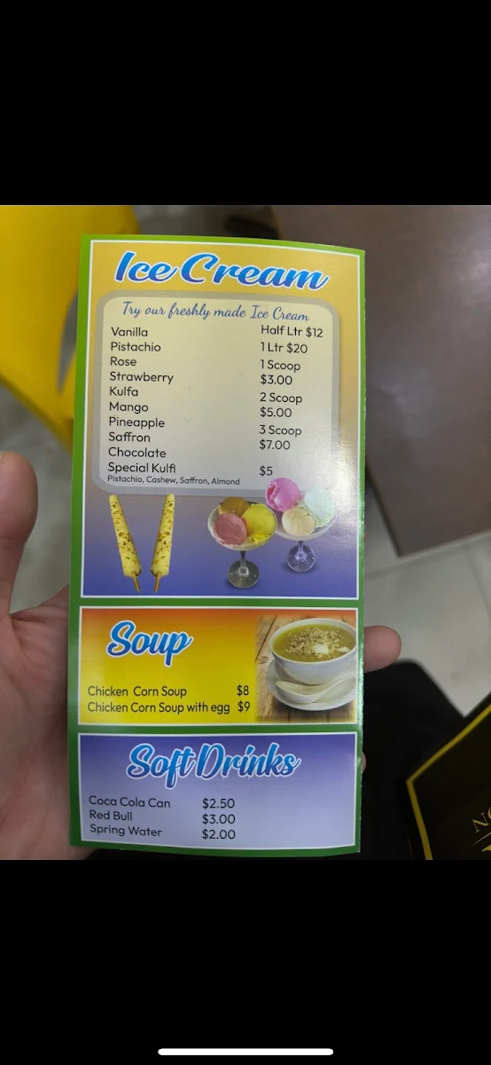 Menu, Agha juice