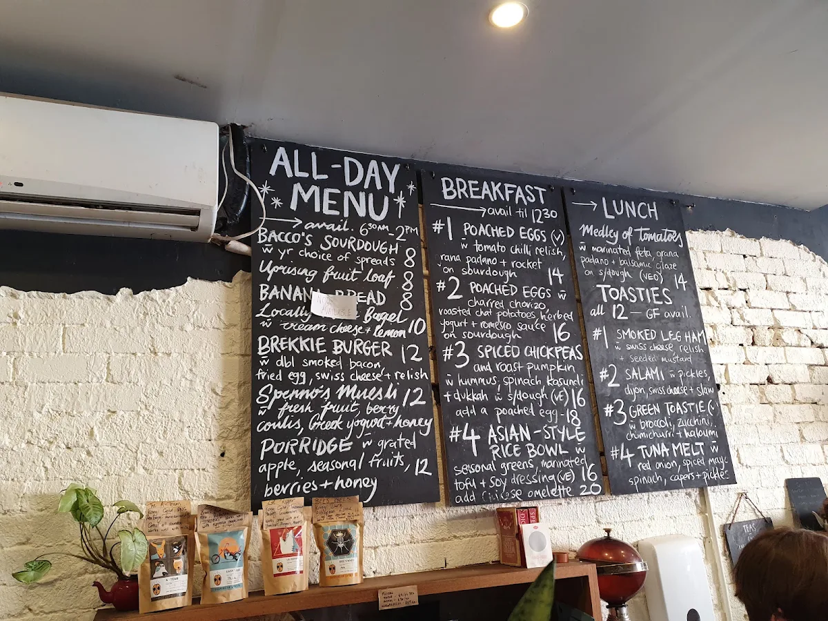 Menu, Slingtown Espresso