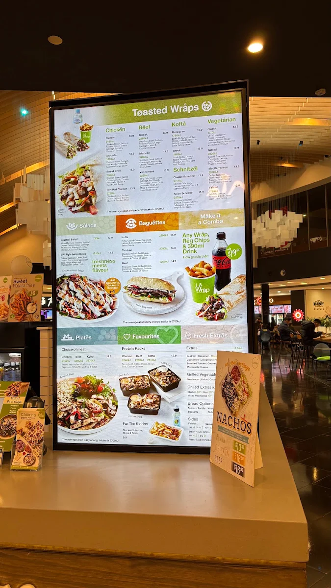 Menu, Le Wrap