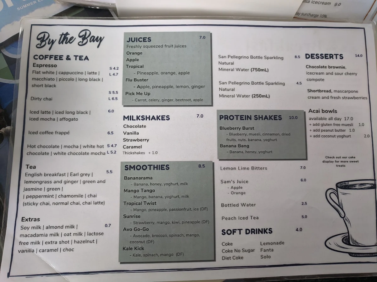 Menu, Carss Park Cafe and Grill