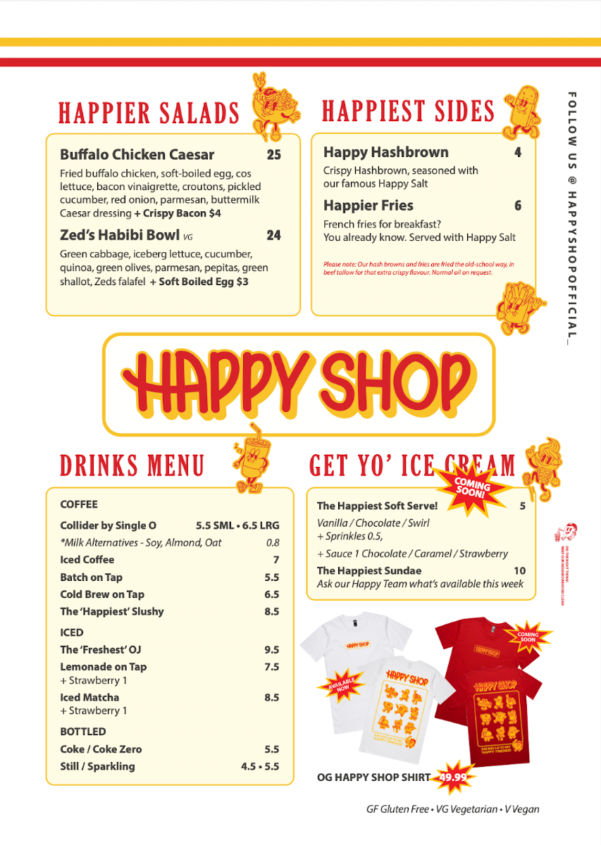 Menu, Happy Shop by Happyfield