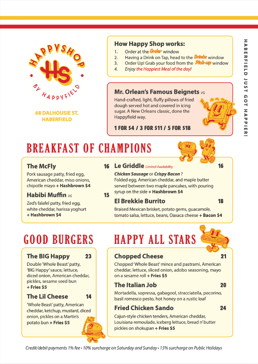 Menu, Happy Shop by Happyfield