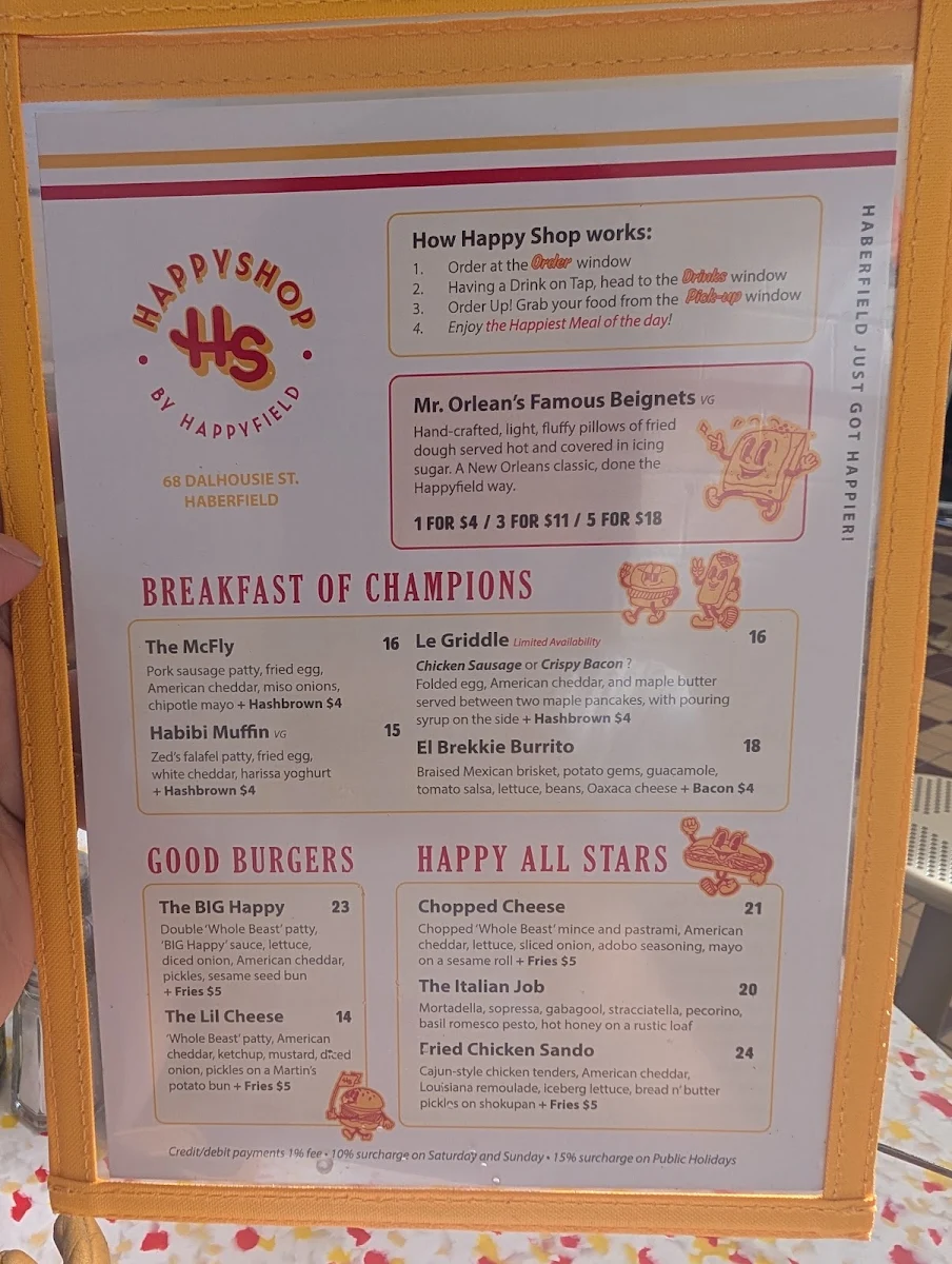 Menu, Happy Shop by Happyfield