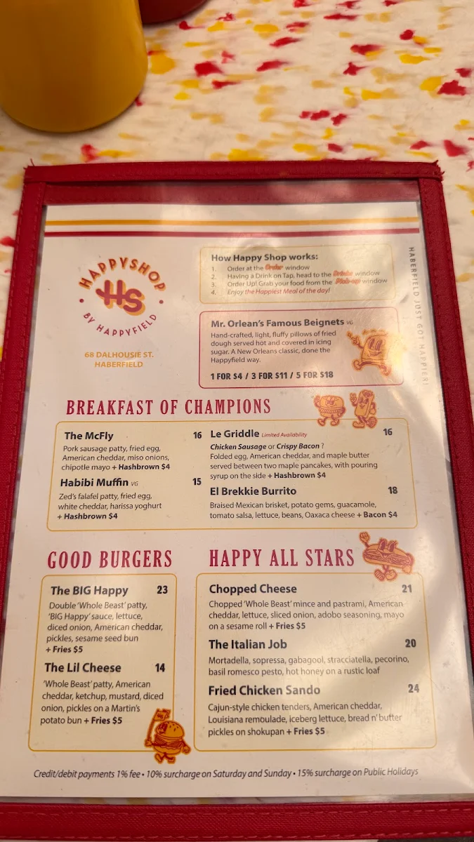 Menu, Happy Shop by Happyfield