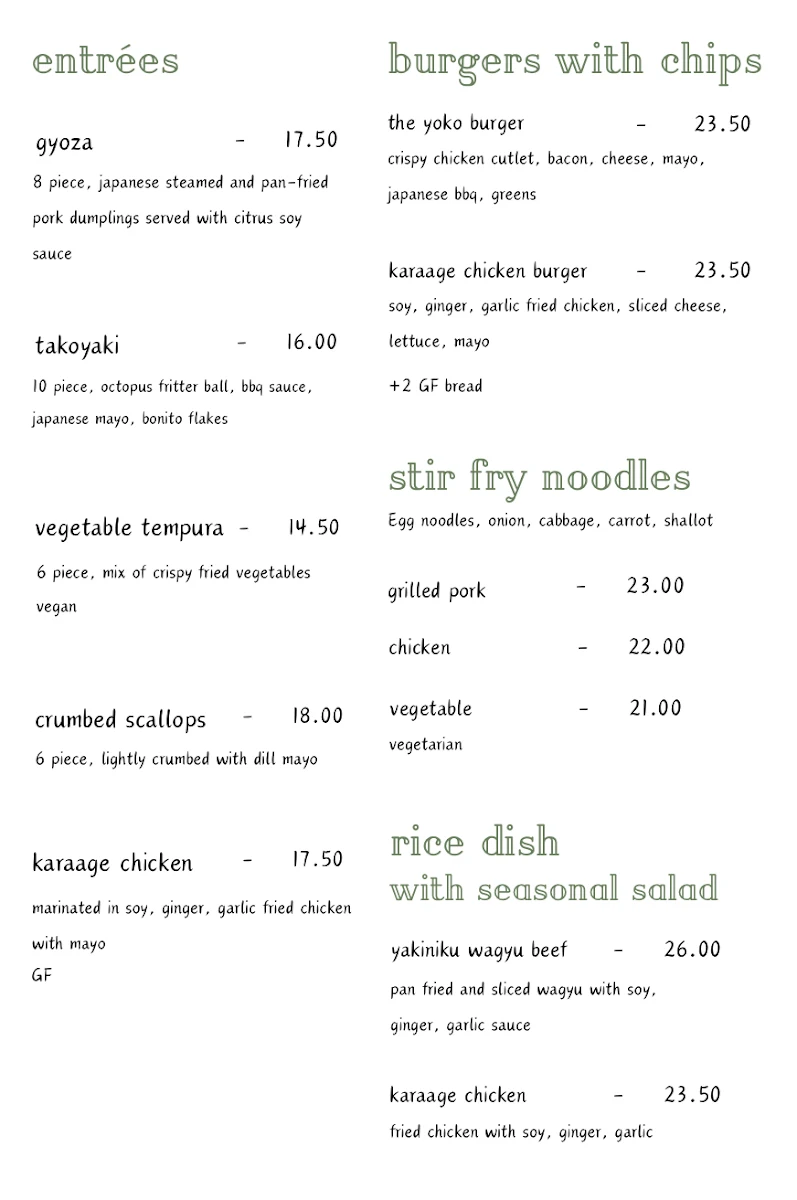 Menu photo 1