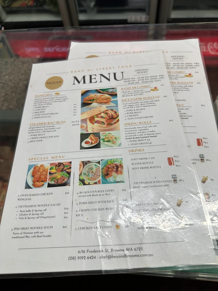 Menu, Banh Mi Street Food