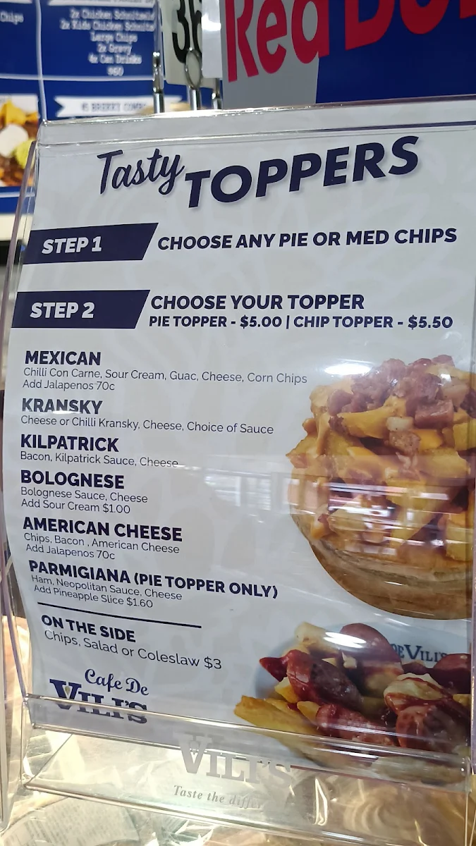 Menu, Café De Vili's