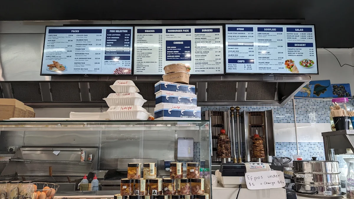 Menu, Seaford Fish & Chips