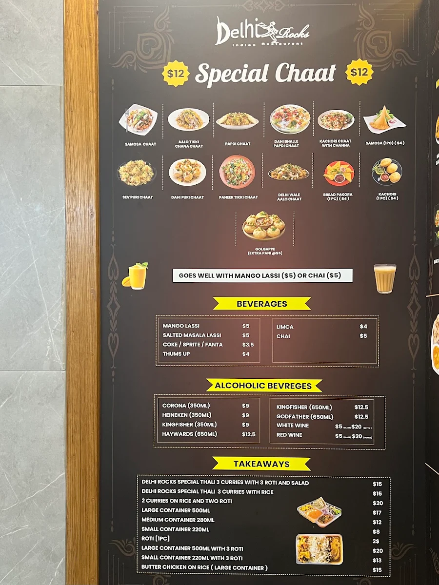 Menu, Delhi Rocks