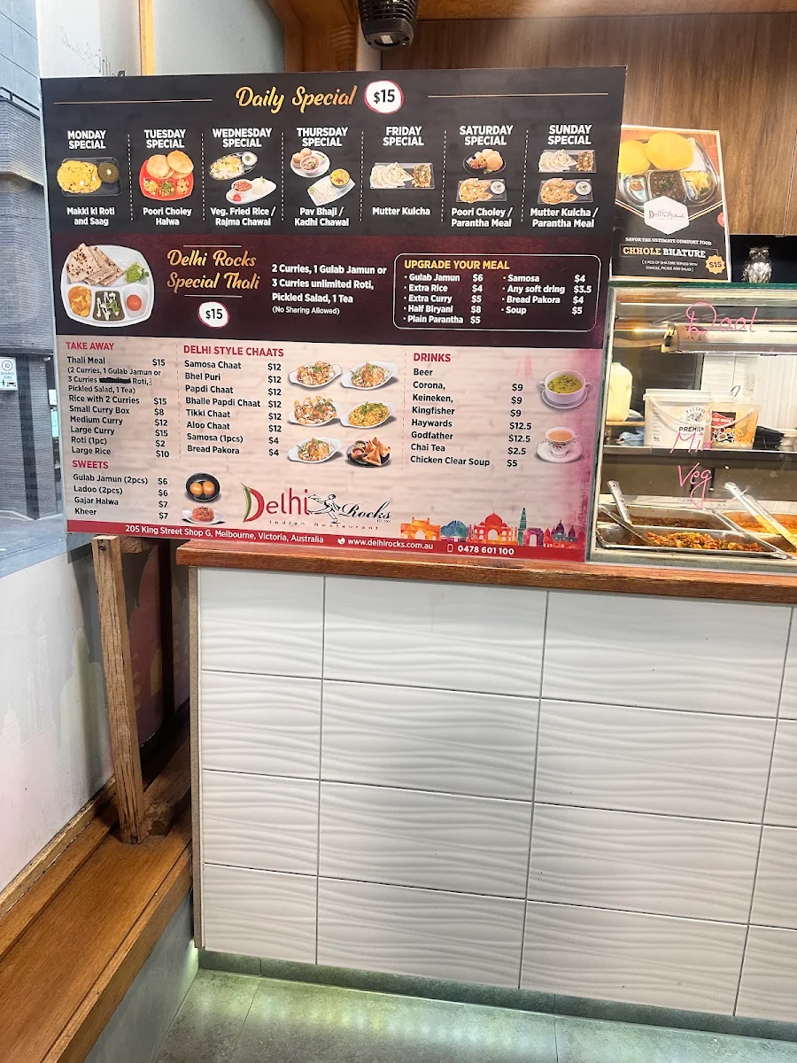 Menu, Delhi Rocks