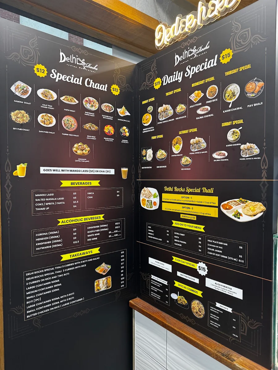 Menu, Delhi Rocks