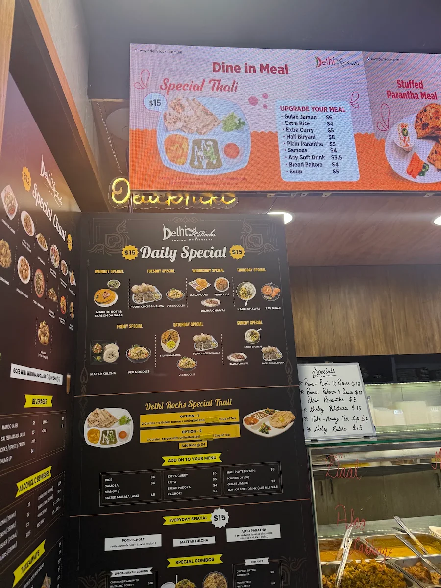 Menu, Delhi Rocks