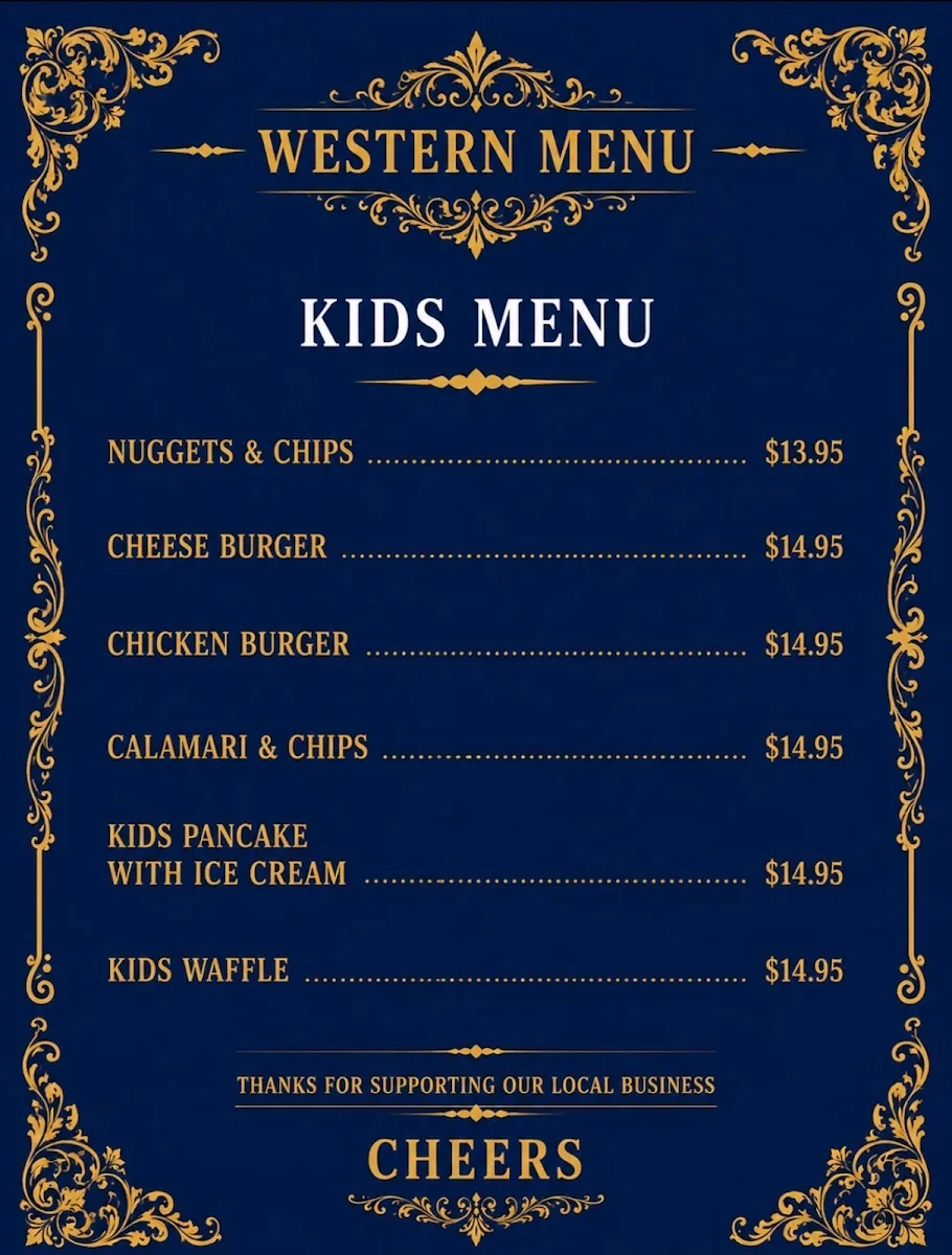 Menu, Malwa Fusion Junction