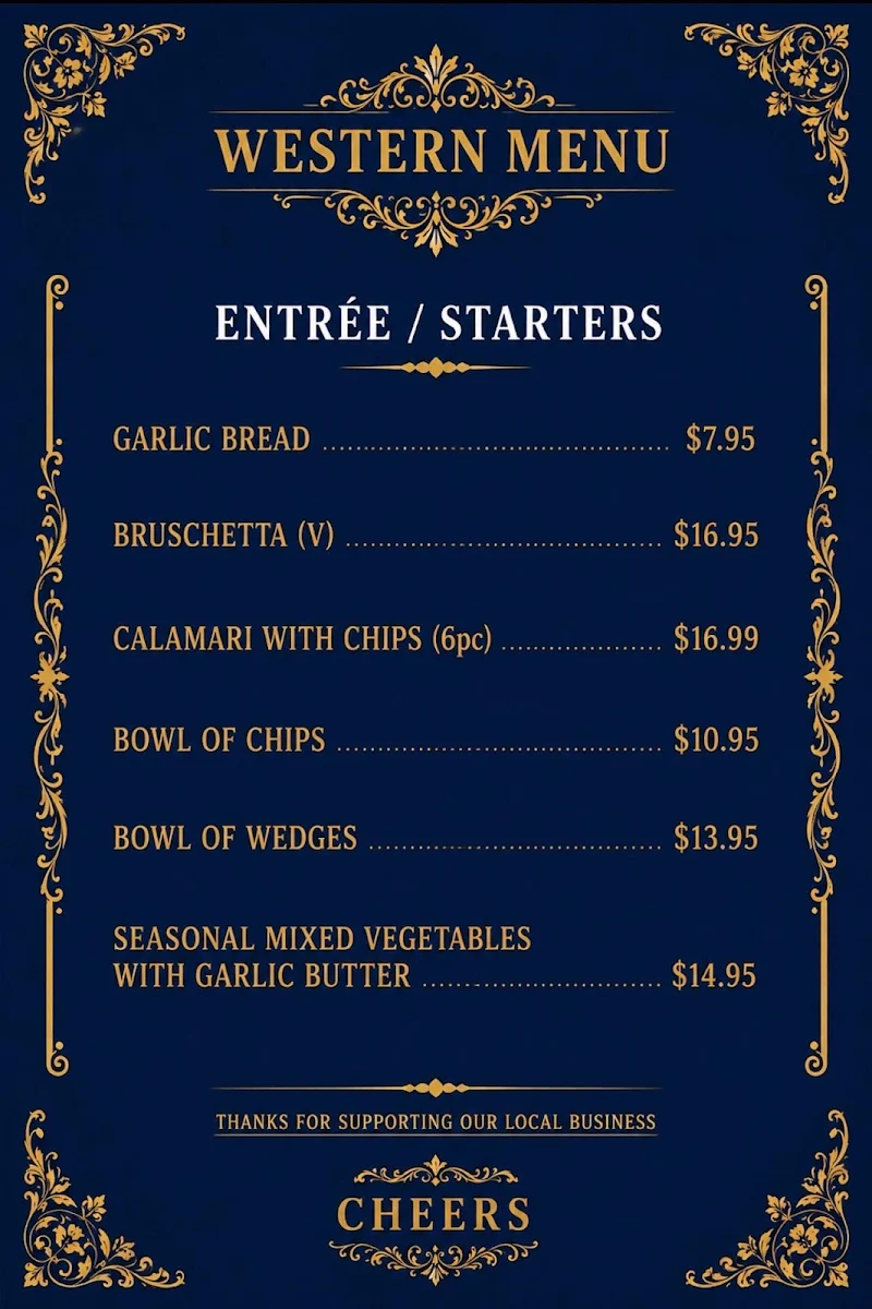 Menu, Malwa Fusion Junction