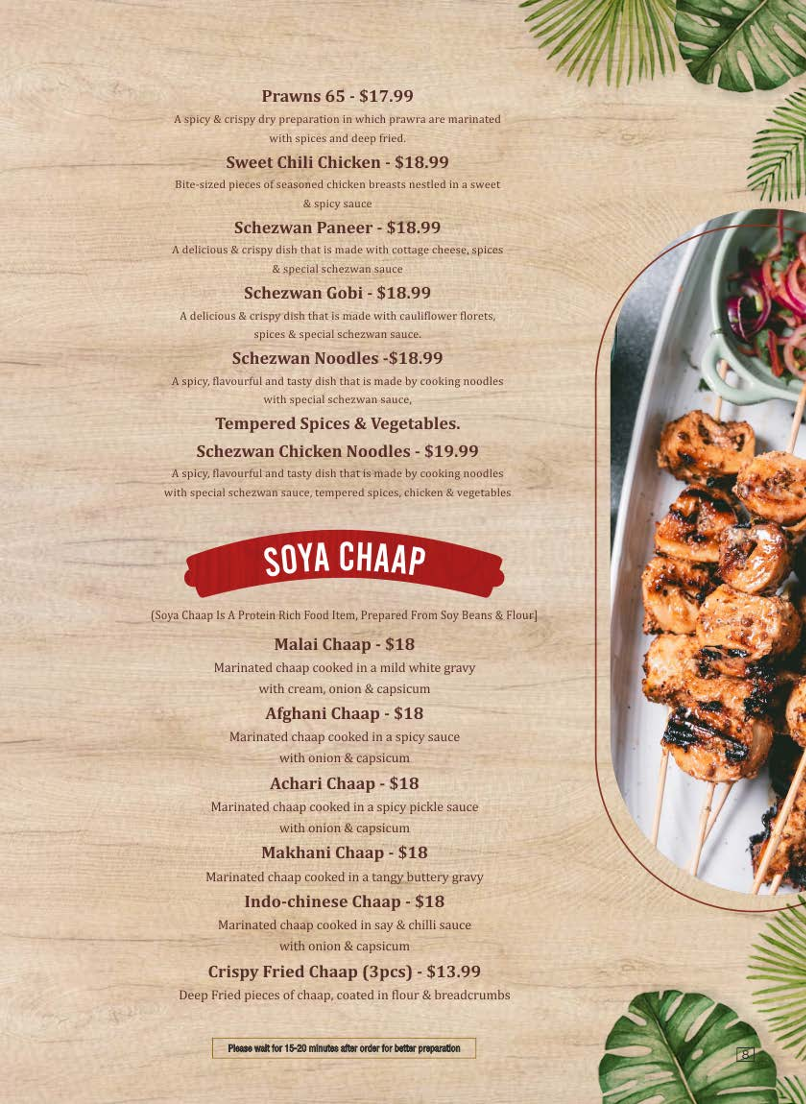 Menu, The curry story Indian & Pakistani Restaurant