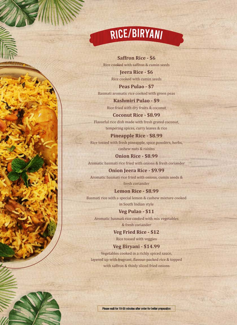 Menu, The curry story Indian & Pakistani Restaurant