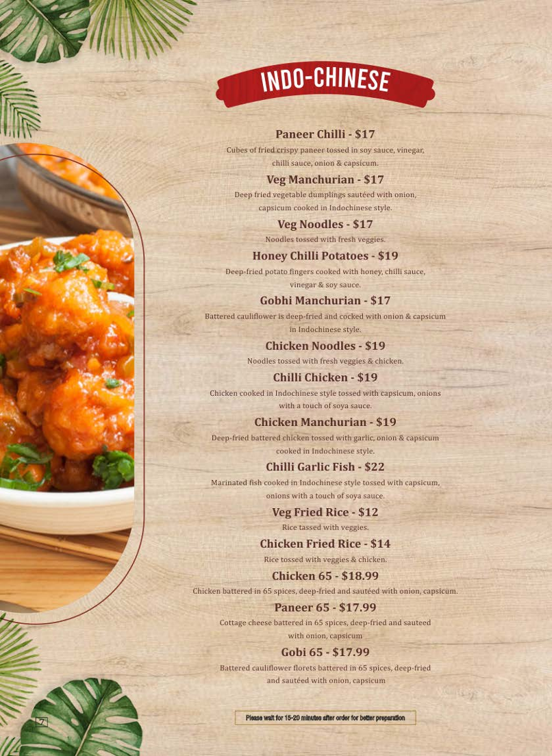 Menu, The curry story Indian & Pakistani Restaurant