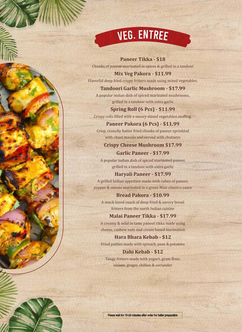 Menu, The curry story Indian & Pakistani Restaurant