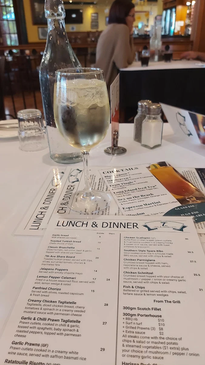 Menu, The 7th Ave Bar & Restaurant