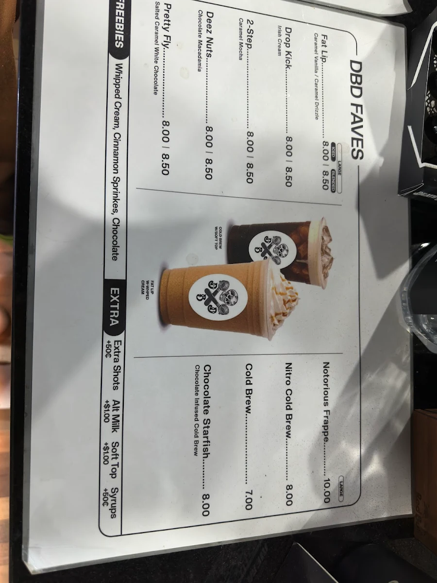 Menu, Death Before Decaf