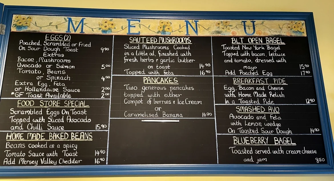 Menu, The Were Street Food Store