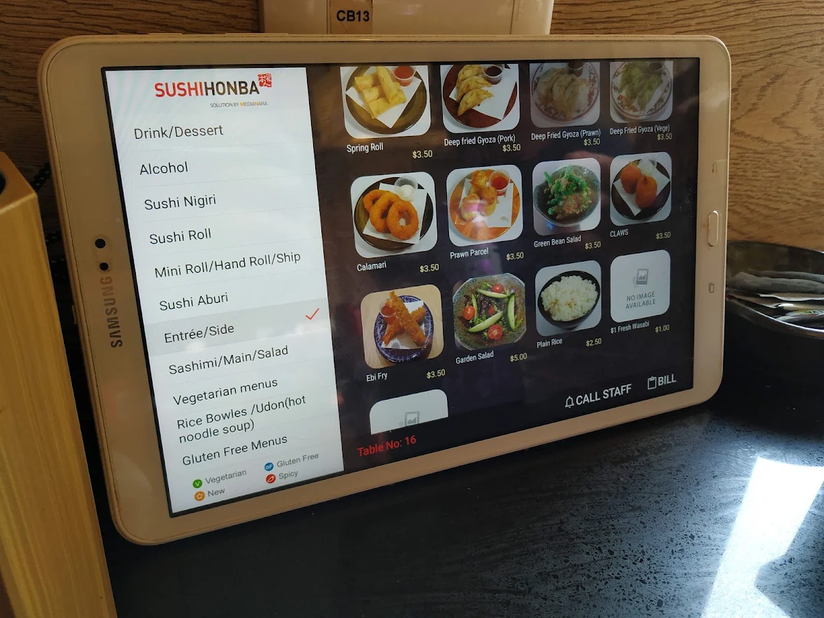 Menu, Sushi Honba Burleigh Waters