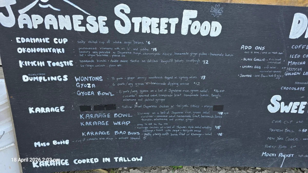 Menu, Raven Place