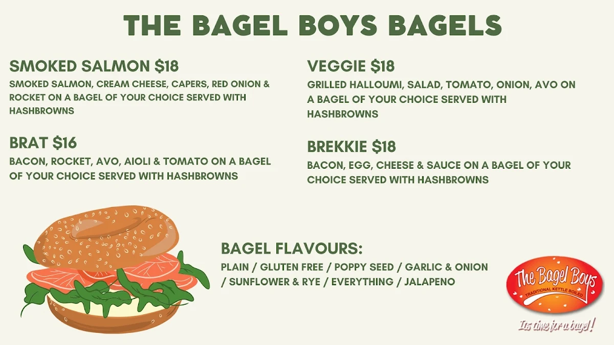 Menu, Barkley & Pips Cafe