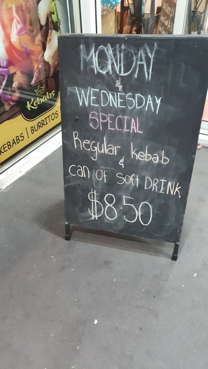 Menu, King's Kebabs & Coffee