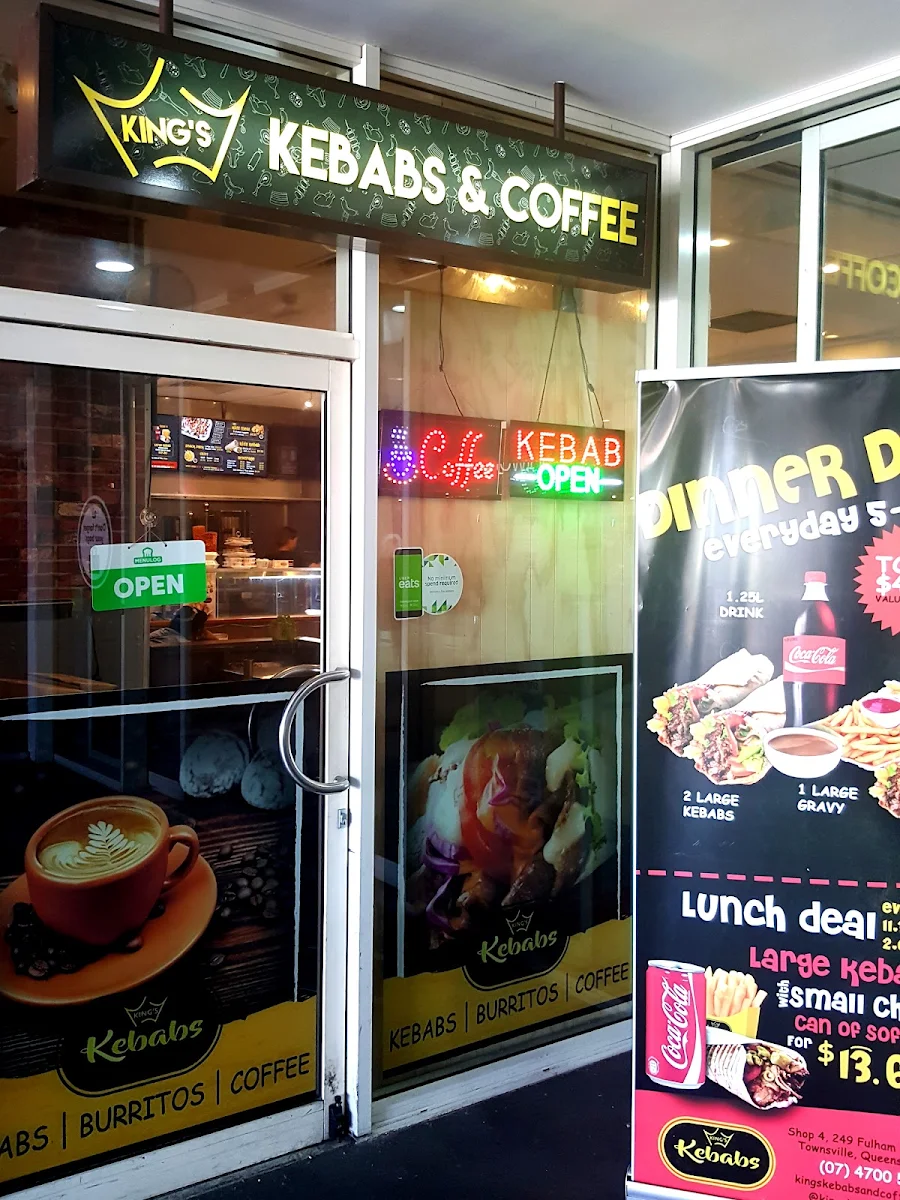Menu, King's Kebabs & Coffee