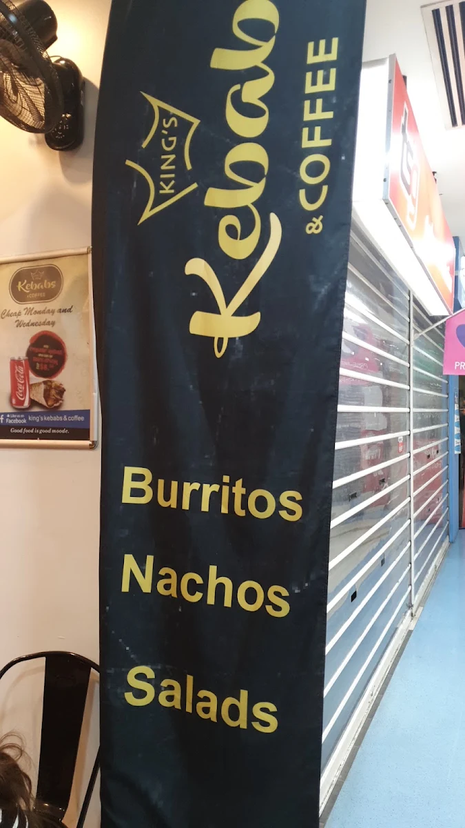 Menu, King's Kebabs & Coffee