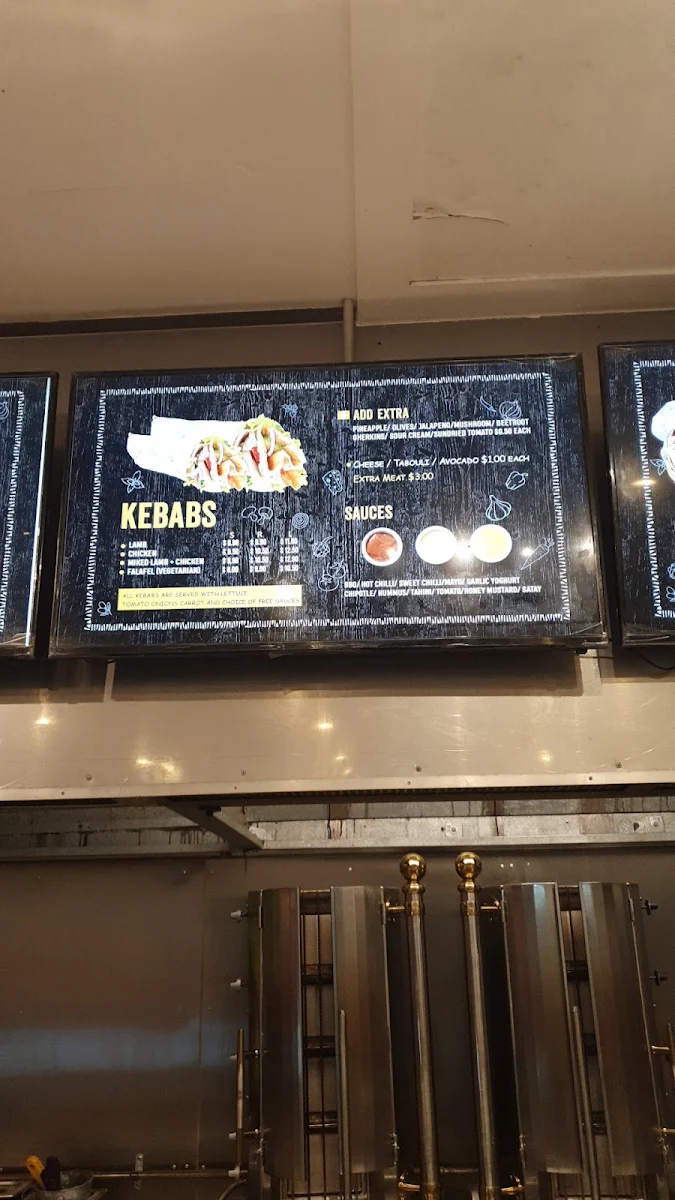 Menu, King's Kebabs & Coffee