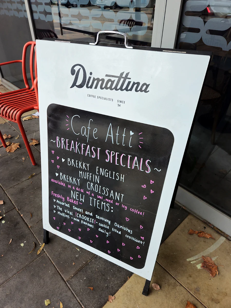 Menu, Cafe Atti