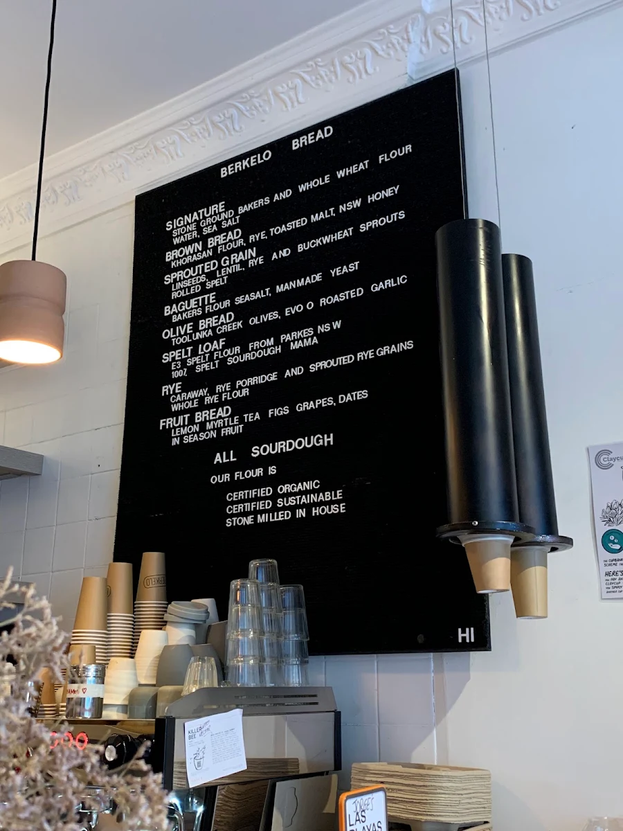 Menu, Berkelo Manly