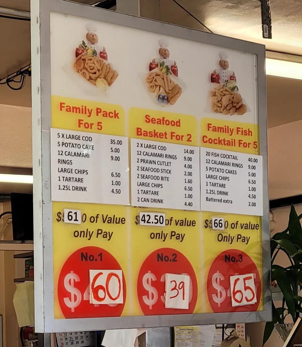Menu, Wellington Point Takeaway