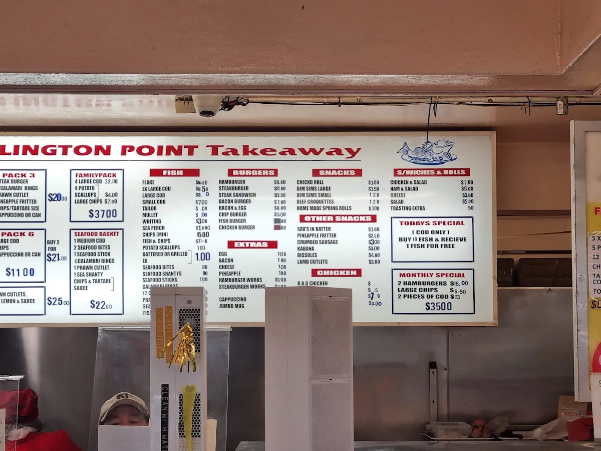 Menu, Wellington Point Takeaway
