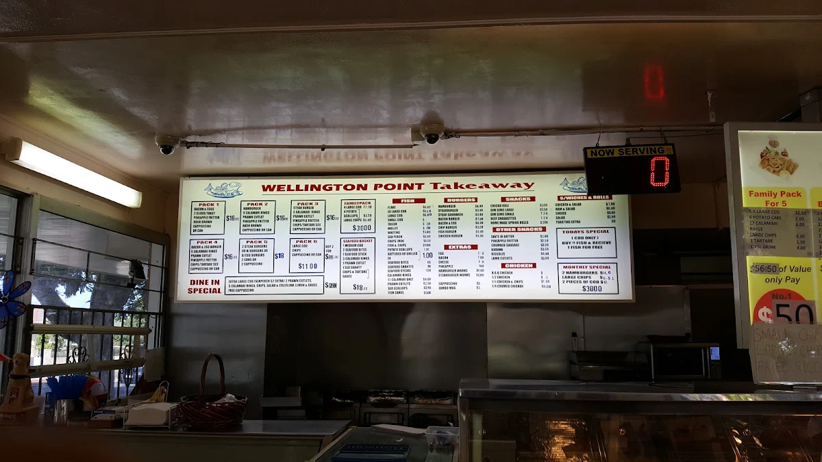 Menu, Wellington Point Takeaway