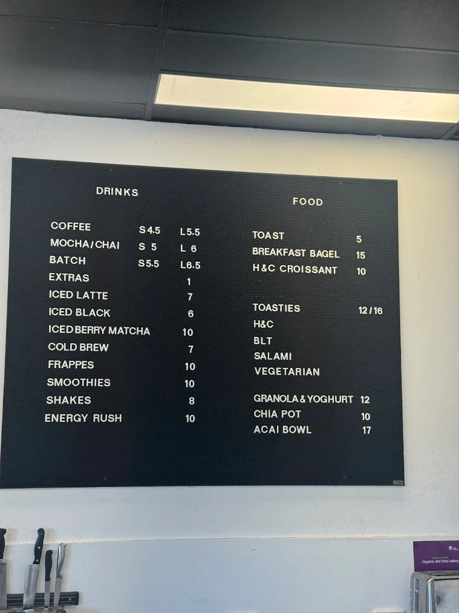 Menu, Full Dose Coffee Bar